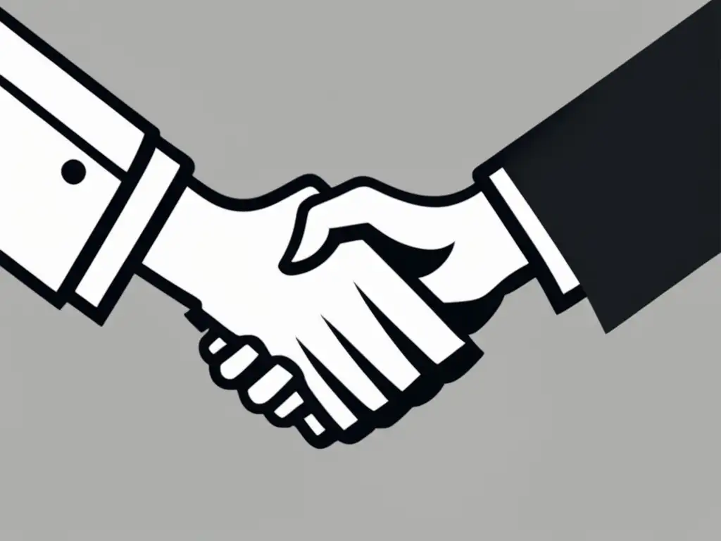 Apretón de manos financiero Resolución de conflictos financieros con clientes freelance mediante apretón de manos