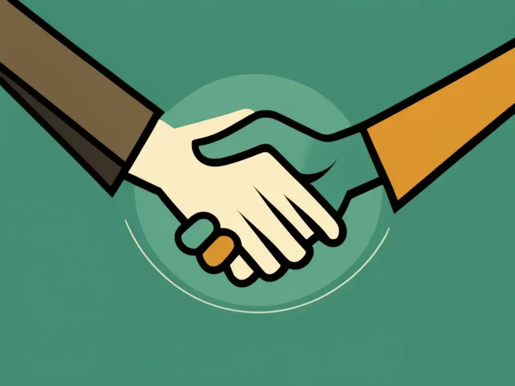 Manos en apretón de manos Resolución de conflictos financieros con clientes para freelancers