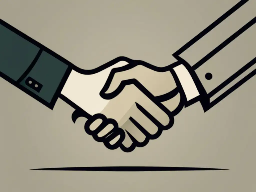 Apretón de manos simbolizando acuerdo Resolución de disputas financieras con clientes freelancer