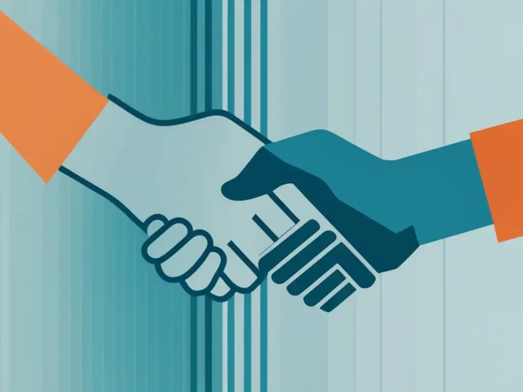 Apertura y negociación: manos entrelazadas en un fondo transparente Resolución de disputas financieras con clientes freelancer