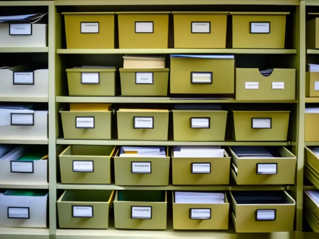 Archivador organizado para registros, comprobantes y declaraciones Filing cabinet con registros, comprobantes y declaraciones