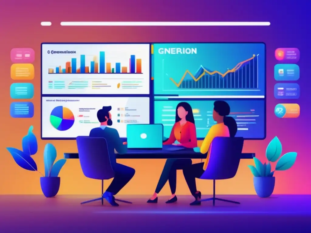 Comunidad de freelancers colaborando Comunidad vibrante de freelancers en planificación y gestión financiera, con interacción y colaboración online