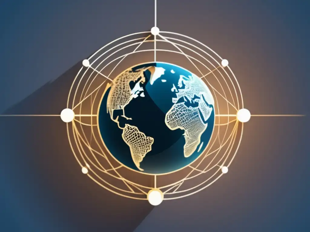 Globe with intricate network lines Glob econ