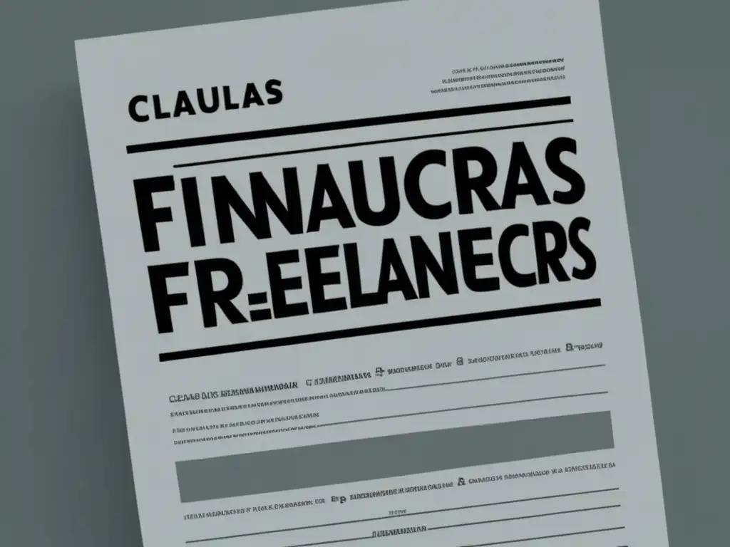 Contrato financiero para freelancers Contrato: Cláusulas financieras para freelancers (110 caracteres)