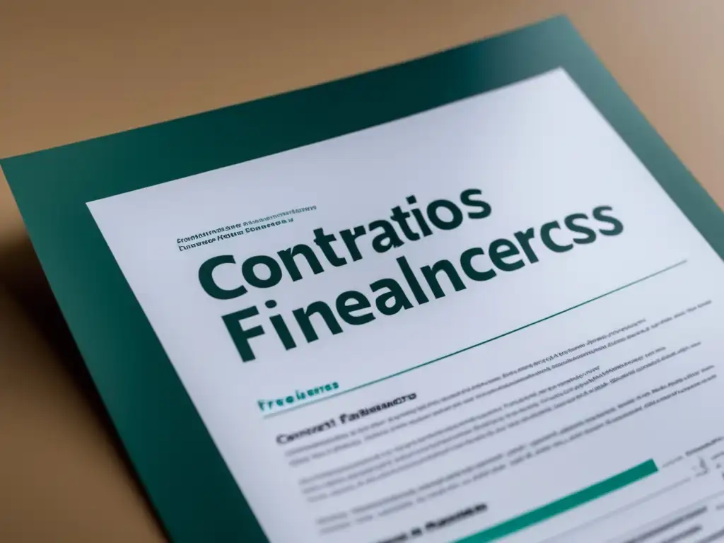 Contratos Financieros para Freelancers Contratos financieros para freelancers, documento limpio y organizado