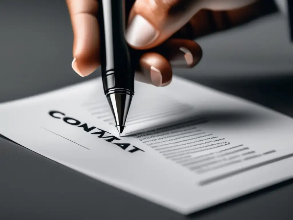 Firma de contrato: profesional y minimalista Contrato para freelancers: firma profesional en imagen minimalista