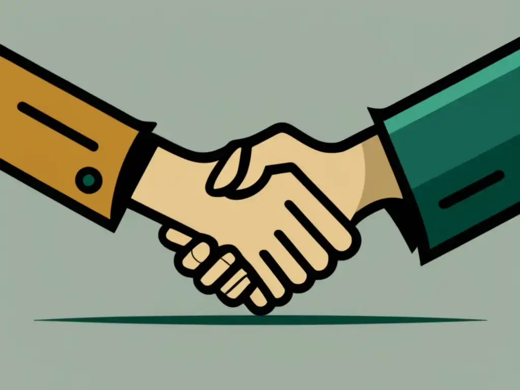 Acuerdo amistoso entre freelance y cliente Handshake freelancer-cliente: contratos claros, pagos, comunicación y estrategias para resolver disputas financieras