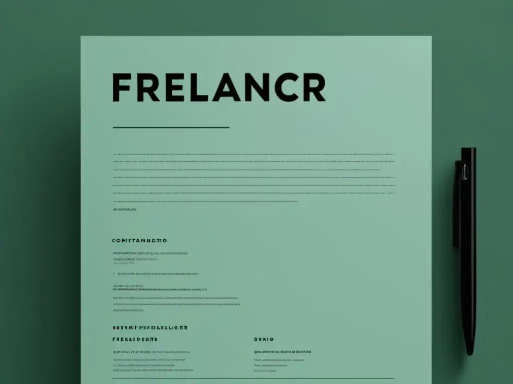 Contrato Freelancer Contrato Freelancer minimalista con diseño claro y profesional