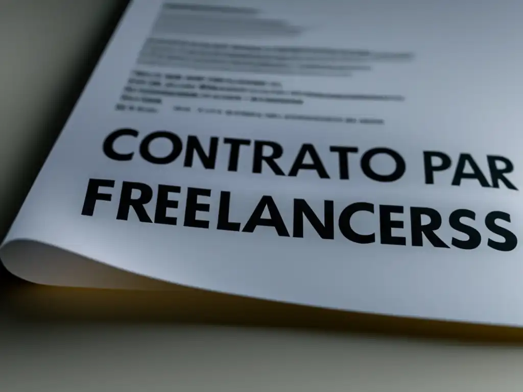 Contrato para Freelancers Contrato para Freelancers en superficie blanca