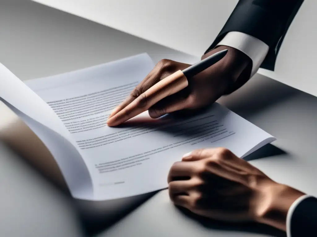 Contrato firmado en manos: profesional y minimalista Contrato para freelancers: manos firmado contrato minimalista