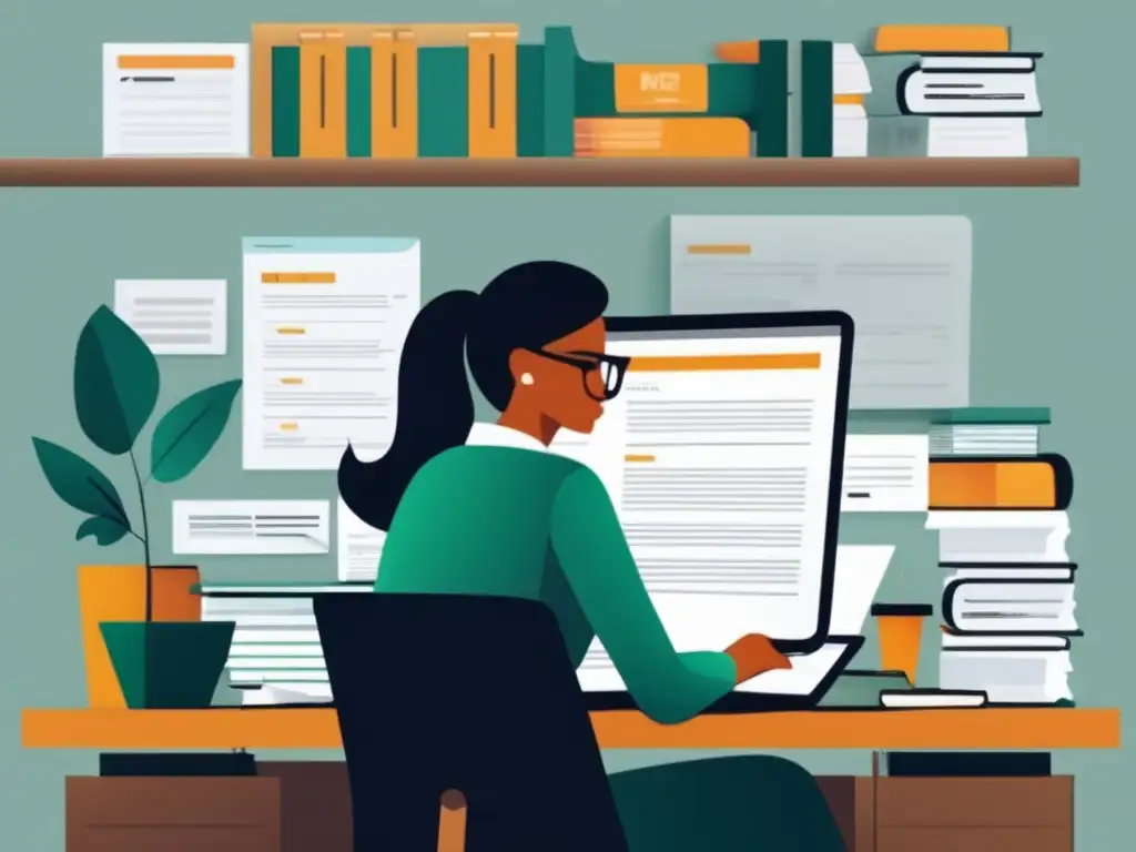 Freelancer revisando contratos detallados Freelancer revisando contratos: estrategias para proteger finanzas en entorno impredecible