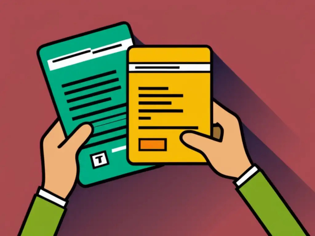 Controla tus impuestos: Guía práctica y colorida Manos sujetando formularios de impuestos: Guía práctica declaración de impuestos para freelancers