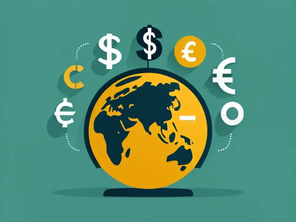 Desafíos financieros para freelancers Ilustración minimalista: desafíos en la gestión financiera para freelancers internacionales