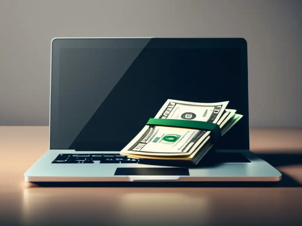 Deducciones fiscales para freelancers Deducciones fiscales para freelancers con laptop y dinero