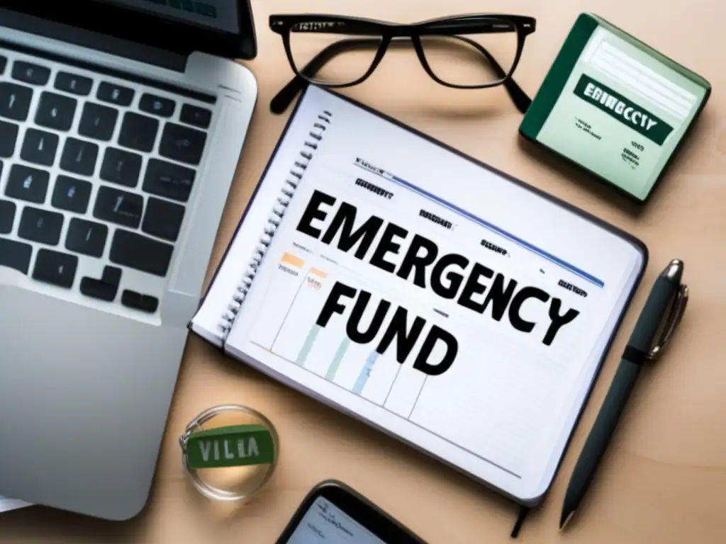 Escritorio minimalista con fondo de emergencia Estrategias para crear fondo de emergencia sin afectar metas financieras