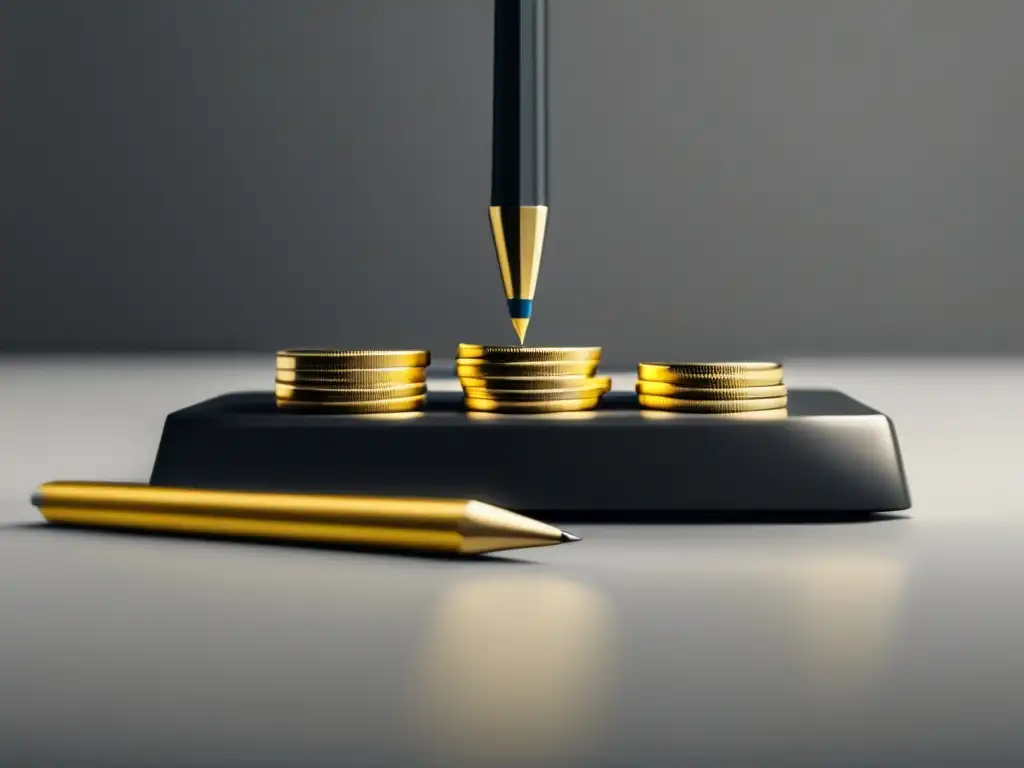 Equilibrio de tarifas: Monedas y lápiz Balance de tarifas adecuadas para freelancers