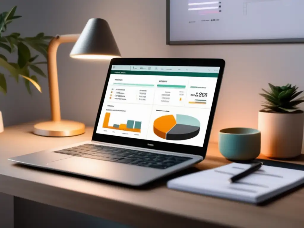 Espacio de trabajo financiero elegante Fundamentos de gestión financiera para freelancers