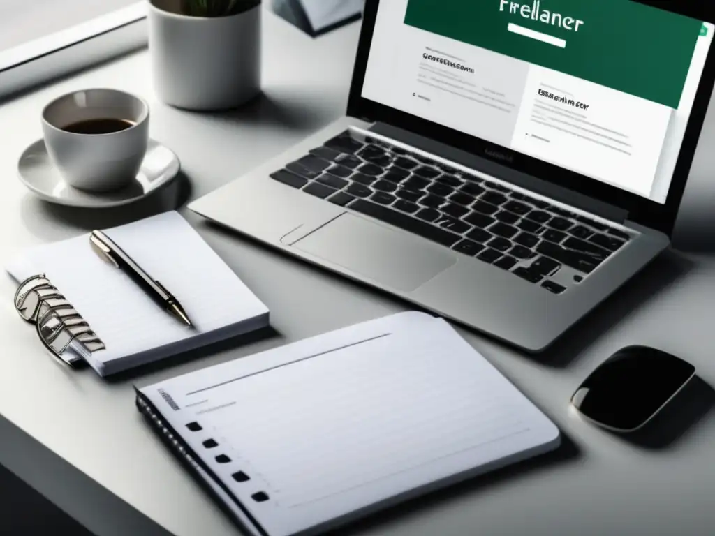 Escritorio minimalista para freelancer Escritorio organizado para freelancer con deducciones fiscales
