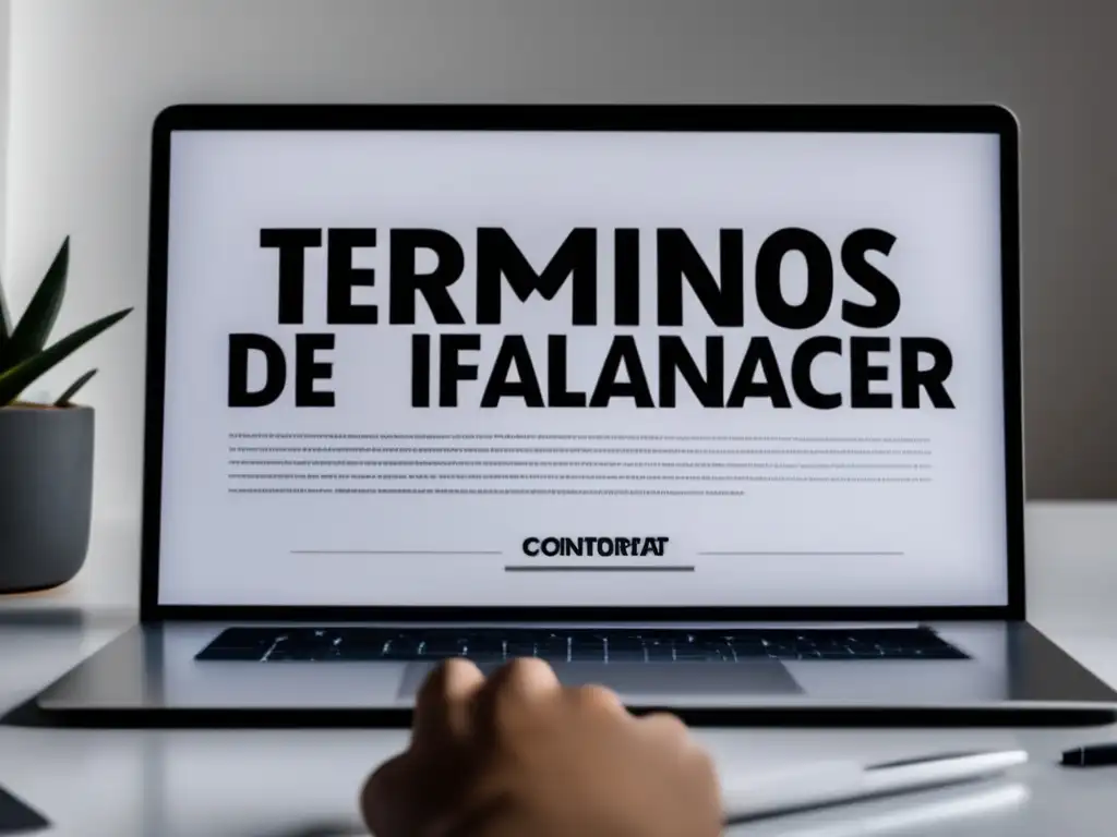 Workspace profesional para negociar contratos Espacio de trabajo minimalista - Negociar términos de contrato freelancer