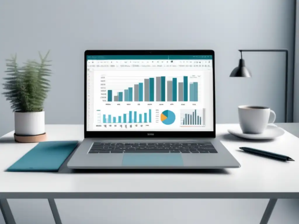 Organización financiera para freelancers Metas financieras para freelancers en escritorio minimalista