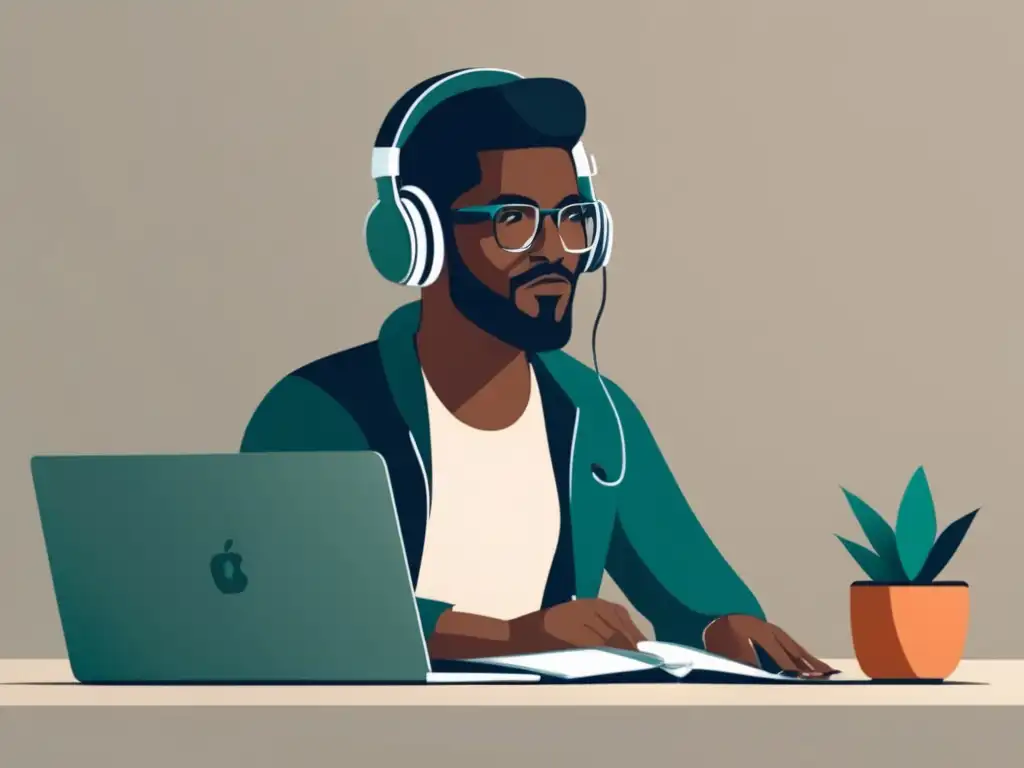 Freelancer en escritorio organizado Escritorio minimalista de freelancer con gestión financiera para freelancers