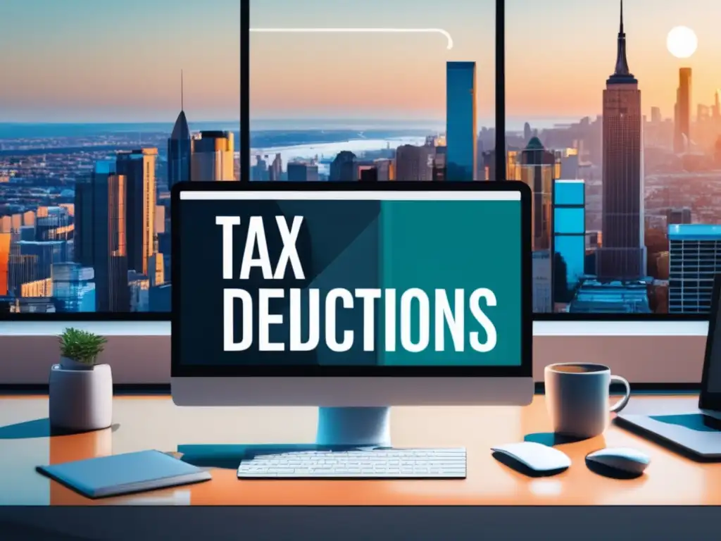 Espacio de trabajo minimalista de un freelancer Espacio de trabajo minimalista para freelancers con deducciones fiscales