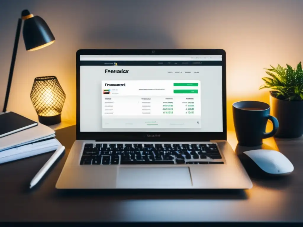 Espacio de trabajo minimalista del freelancer Espacio de trabajo minimalista de freelancer: gestión eficiente de negocios y optimización de conversión de monedas
