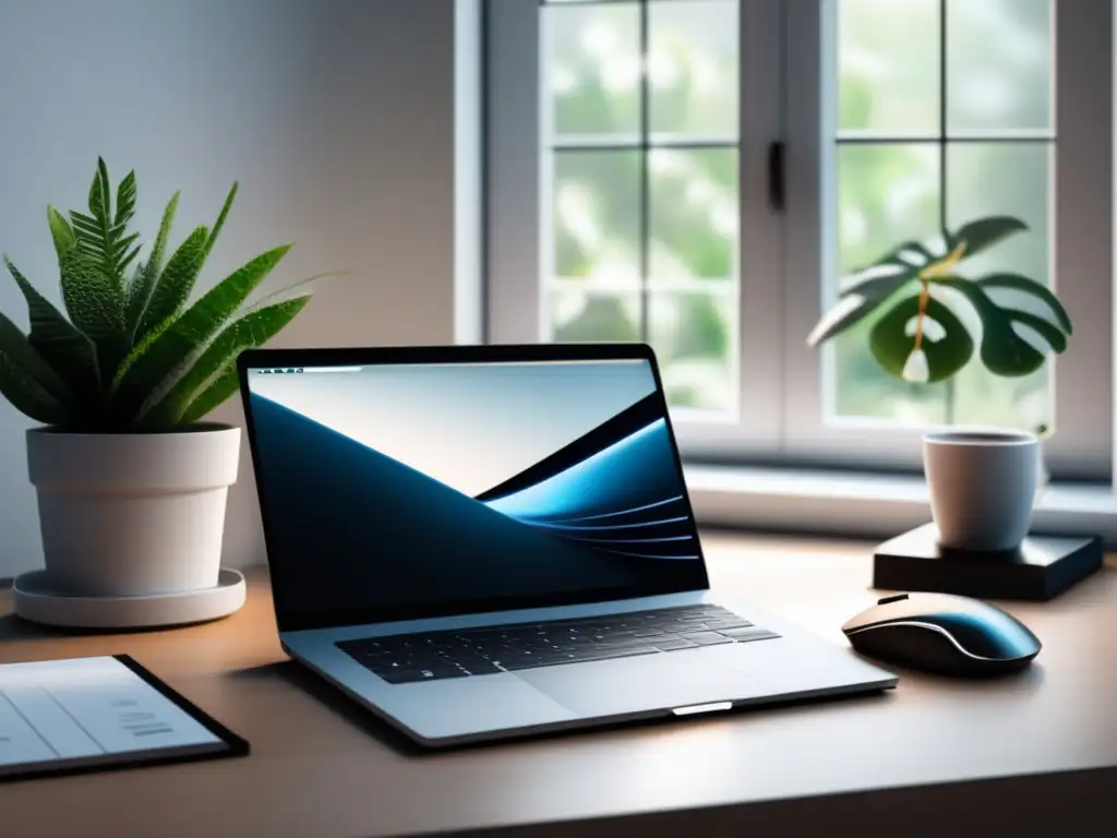 Escritorio minimalista para freelancer Escritorio minimalista para freelancer con estrategias de planificación financiera