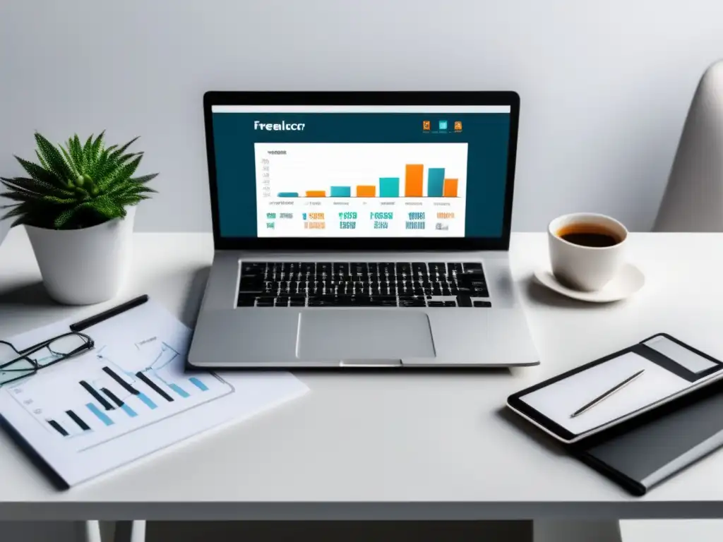 Espacio de trabajo minimalista para freelancer Consejos prácticos de finanzas para freelancers en el mercado europeo