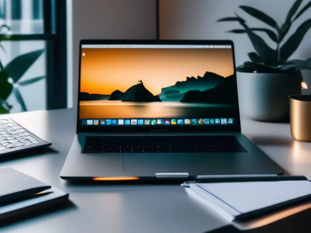 Espacio de trabajo minimalista para freelancers Espacio de trabajo minimalista para freelancers con software de facturación y cobro para la gestión financiera