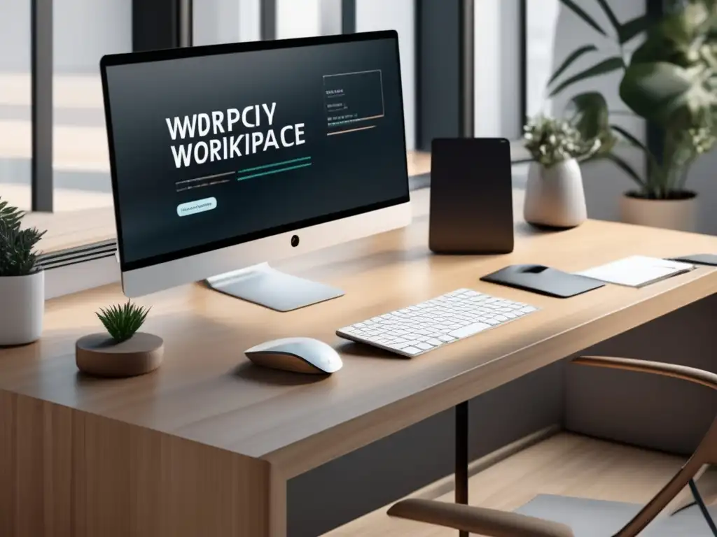 Espacio de trabajo minimalista con laptop y herramientas de contabilidad Espacio de trabajo minimalista con escritorio blanco, laptop moderna y herramientas contables para freelancers