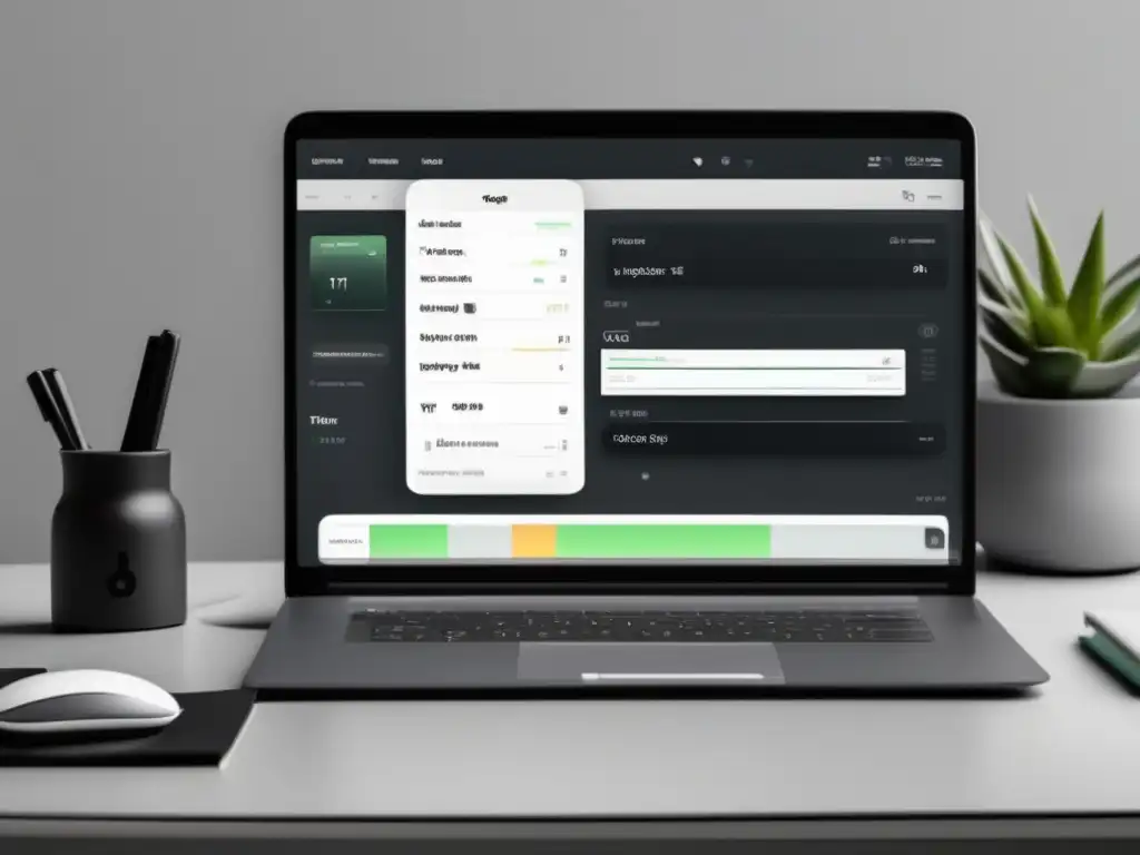 Escritorio minimalista con Toggl para seguimiento de tiempo Escritorio minimalista con Toggl para seguimiento de tiempo en trabajo freelance