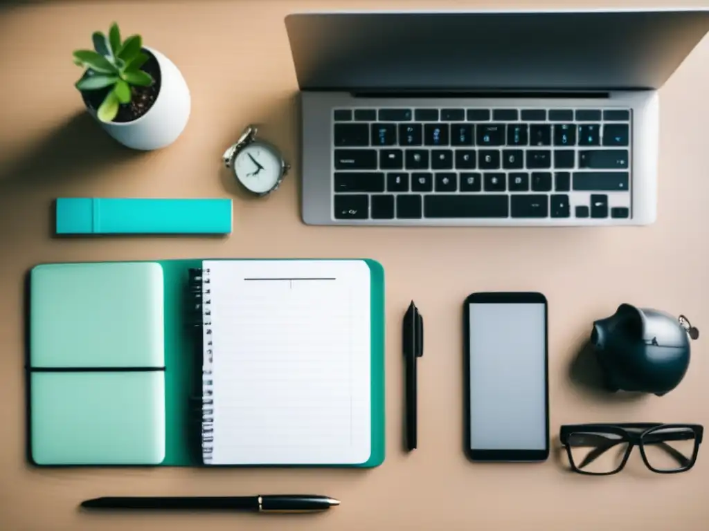 Espacios de trabajo separados: personal y negocio Espacio de trabajo organizado con separación de finanzas personales y de negocio para freelancers