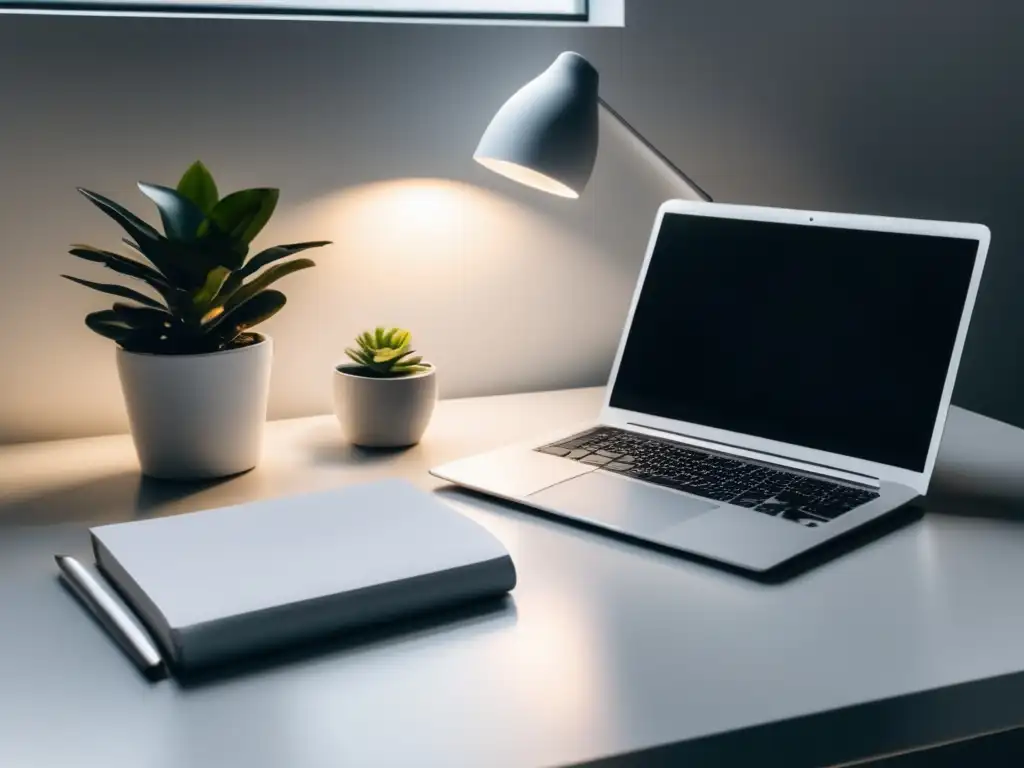 Espacio de trabajo freelance minimalista Espacio de trabajo minimalista - Estrategias financieras para freelancers