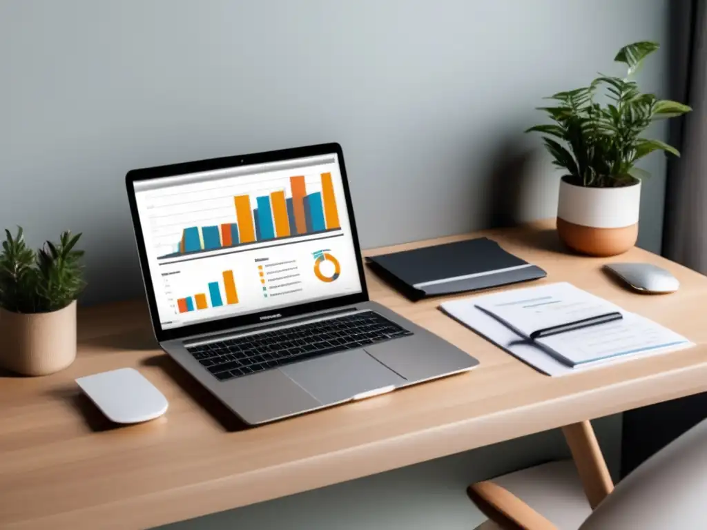 Espacio de trabajo minimalista y organizado para freelancer Espacio de trabajo minimalista, organizado y sereno para freelancer
