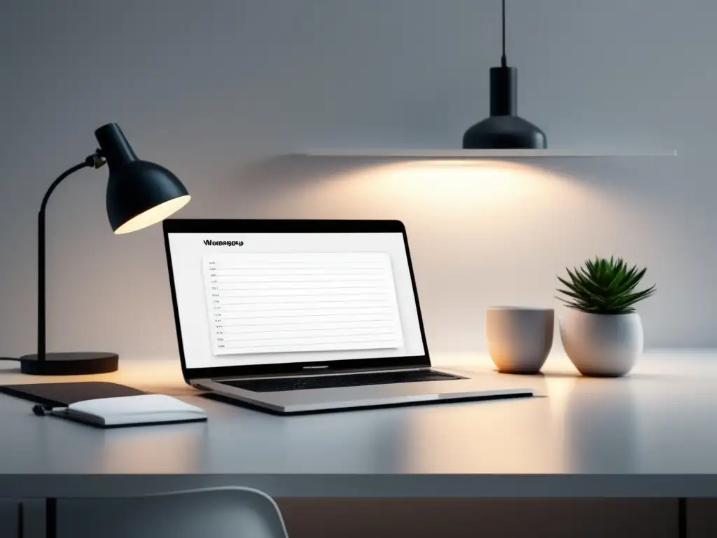 Espacio de trabajo minimalista y productivo Espacio de trabajo minimalista con escritorio de madera clara, silla blanca y plantas: ingresos pasivos para freelancers