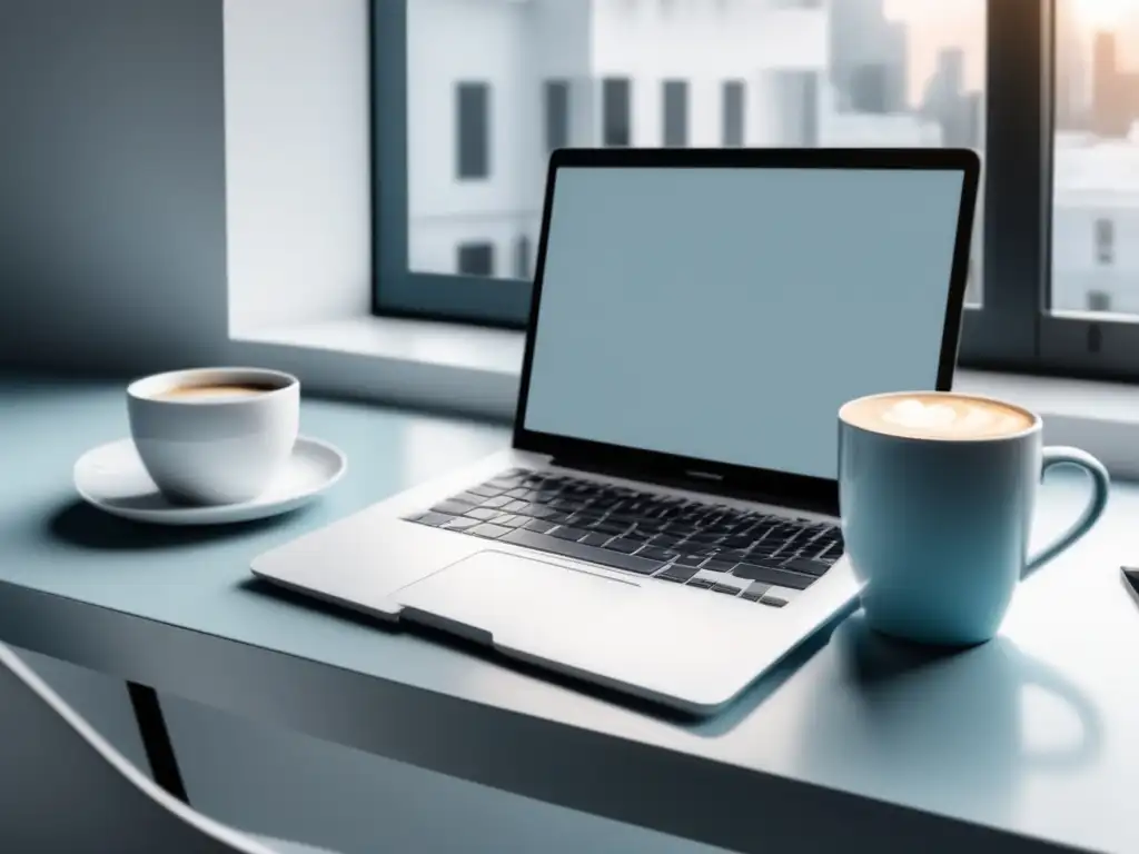 Espacio de trabajo minimalista para freelancers Espacio de trabajo minimalista para freelancers con técnicas de ahorro