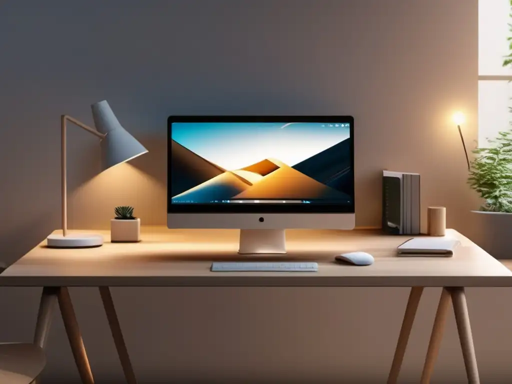 Espacio de trabajo minimalista y eficiente Espacio de trabajo minimalista con herramientas de contabilidad para freelancers