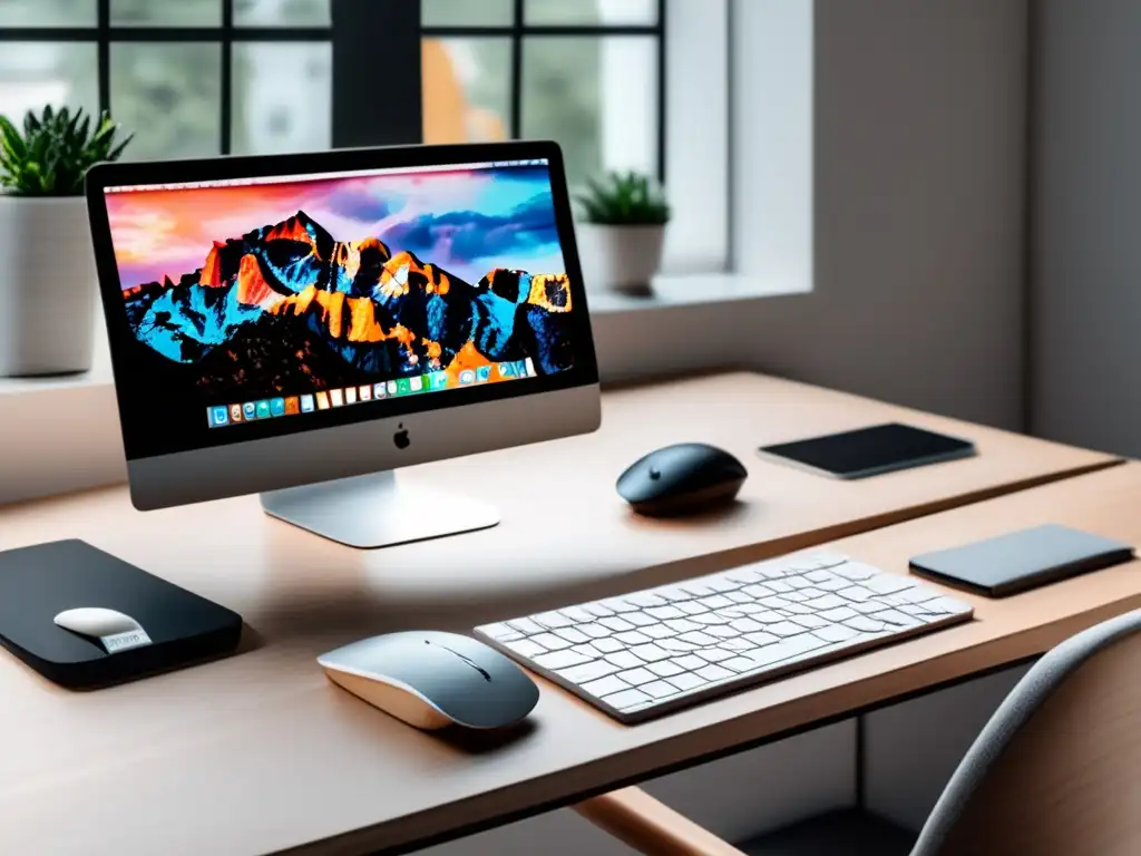 Espacio de trabajo minimalista Espacio de trabajo minimalista para freelancers con deducciones fiscales