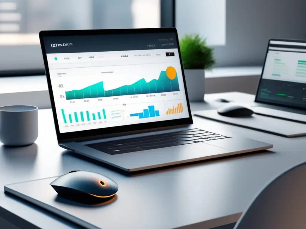 Espacio de trabajo minimalista para planificación financiera Espacio de trabajo minimalista: planificación financiera para freelancers