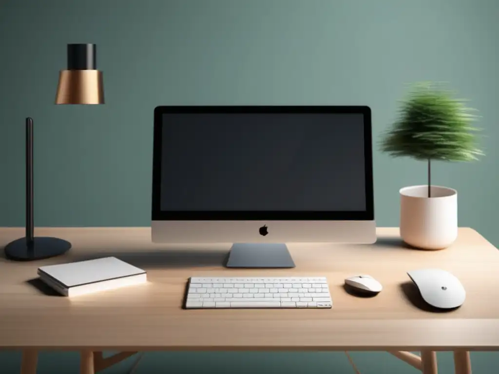 Espacio de trabajo minimalista para freelancer Espacio de trabajo minimalista para freelancers, ideal para gestión financiera y eficiencia laboral
