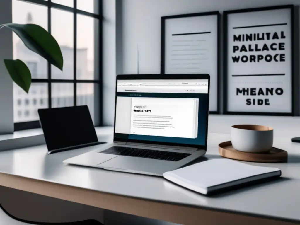 Espacio de trabajo minimalista para freelancer Espacio de trabajo minimalista para freelancer con planificación financiera