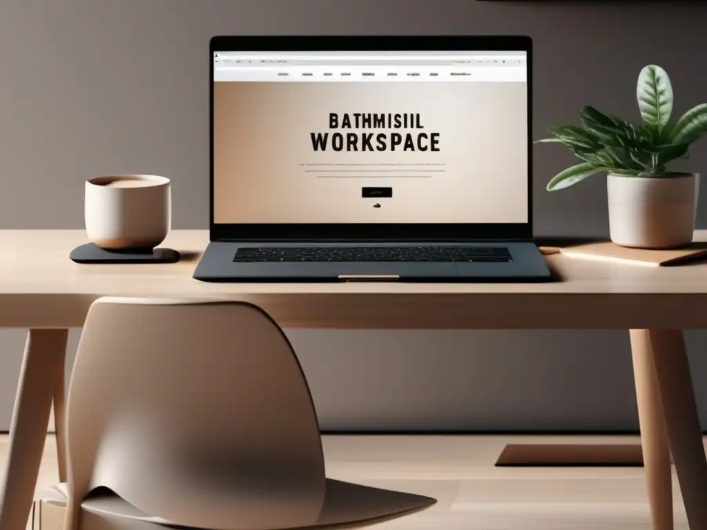Espacio de trabajo minimalista en 8k Espacio de trabajo minimalista con gestión financiera para freelancers en tiempos de crisis
