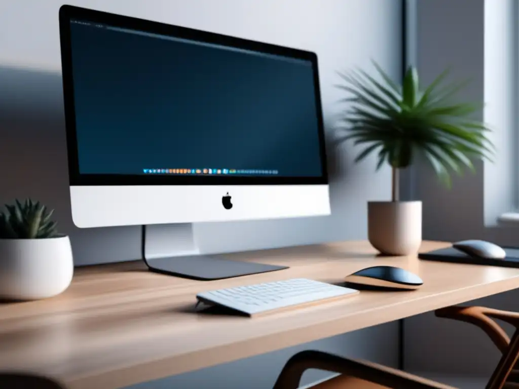 Espacio de trabajo minimalista y productivo Espacio minimalista para freelancer: inicia blog o podcast