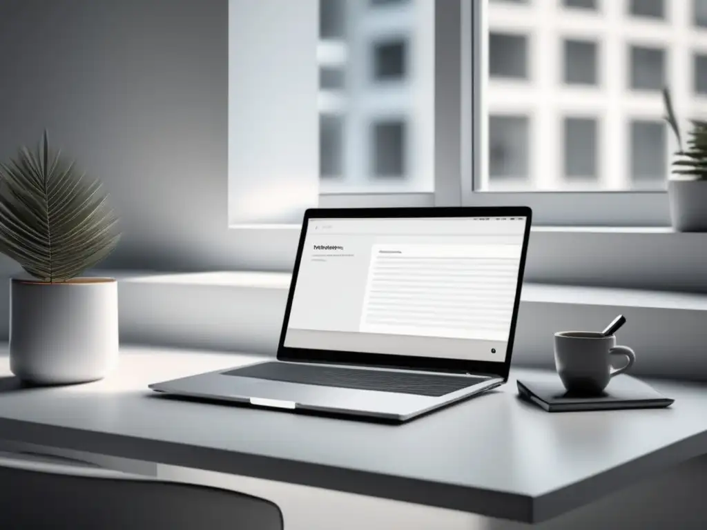 Espacio de trabajo minimalista para freelancers Espacio de trabajo minimalista 8K para freelancers