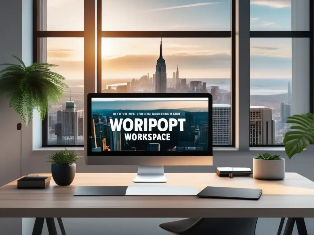 Espacio de trabajo minimalista para freelancers Espacio de trabajo minimalista con vista a la ciudad: estrategias de inversión inmobiliaria para freelancers