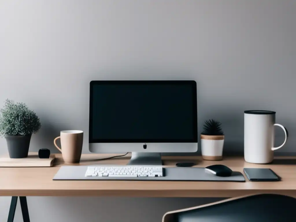 Espacio de trabajo organizado para freelancer Espacio de trabajo freelancer organizado y limpio con cálculo de impuestos para freelancers