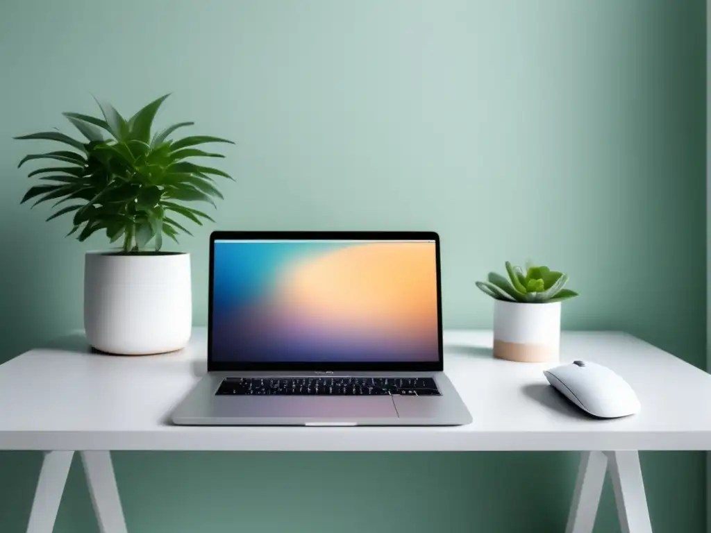 Espacio de trabajo minimalista y moderno para freelancers Espacio de trabajo minimalista para freelancers con herramientas de contabilidad