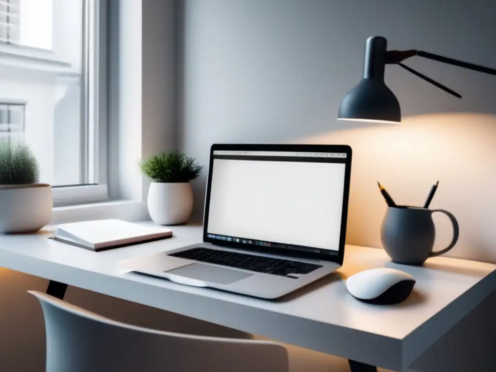 Espacio de trabajo minimalista Espacio de trabajo minimalista para freelancers: cursos de educación financiera