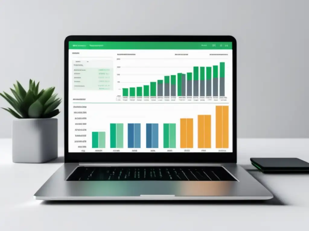Laptop financiero para freelancers Imagen: Estrategias financieras para freelancers